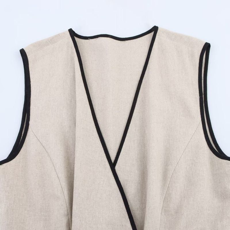 Kaslead New Women clothes Western Style Fashion With Belt Blended Midi Dress 3655939 052