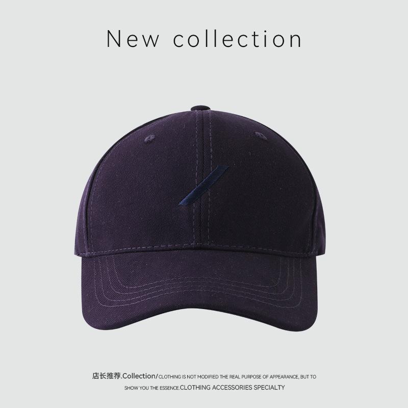 

Baseball cap cotton breathable and comfortable navy blue face white plain outdoor cap One size fits all (55-58cm)