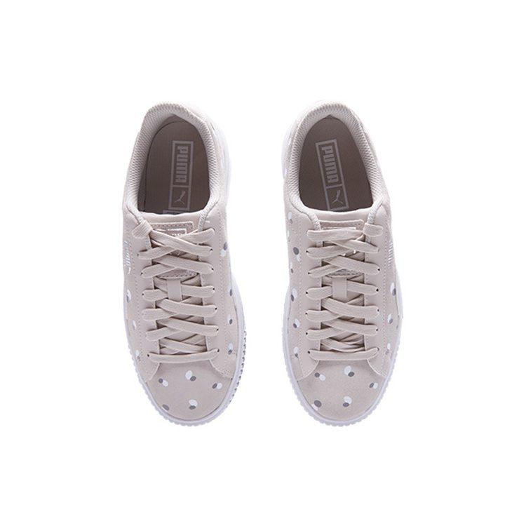 PUMA Sneakers Suede Platform Dots Jr 'Silver' Women's 368991-02