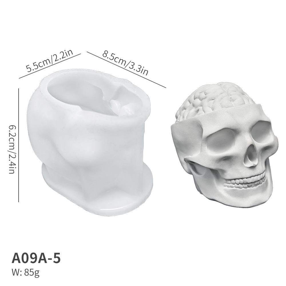 Flower & Halloween Silicone Mold: Ghost, Bat, Skull, Pumpkin for Candle & Plaster Ornaments