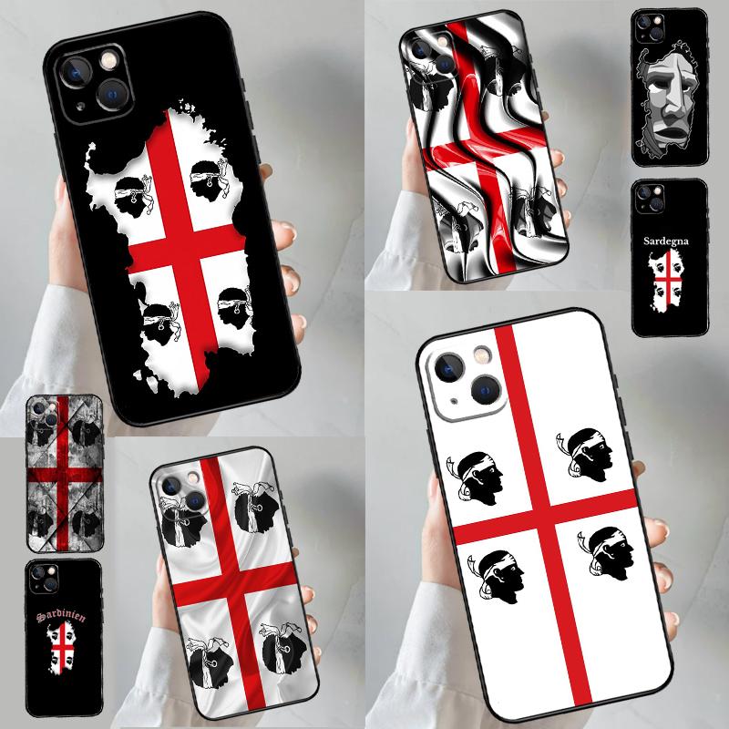 Flagge von Sardinien Handyhülle Für Samsung Galaxy S25 S26 Ultra S20 S21 S22 S23 S24 Plus S10 S25 FE Rückseite