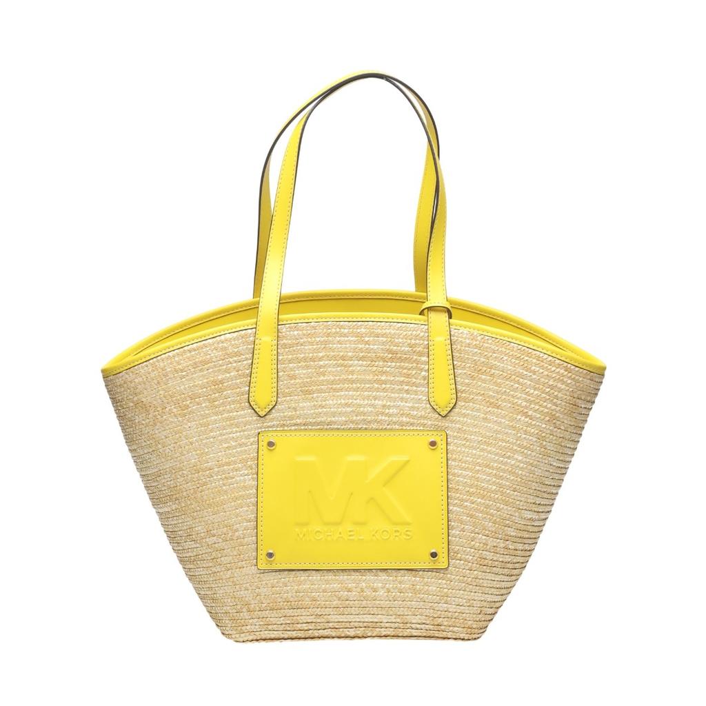 Michael Kors Large capacity Handbag straw yellow Women Used