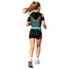 Kids Girls 3 Piece Sport Set Spaghetti Strap Vest Cold Shoulder Mesh Crop Hoodie with V Front Waist Shorts for Dance Gym Training