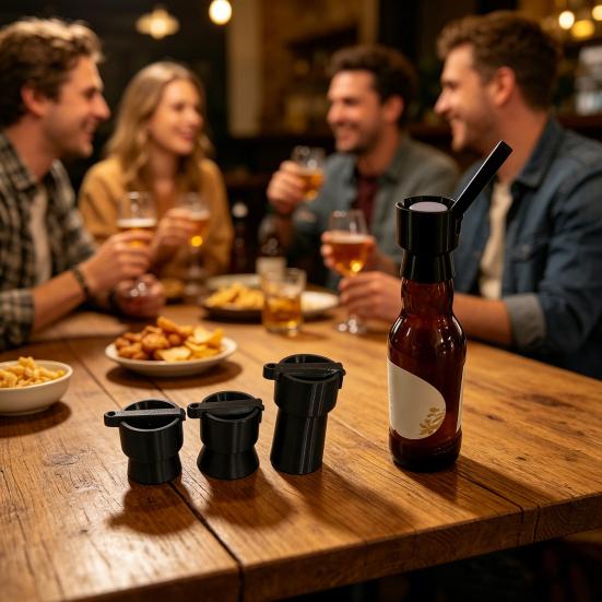 Bottle Opener Durable Construction Tool with Fun Cap Shoot Design Fits Multiple Bottle Opener for Parties Gatherings