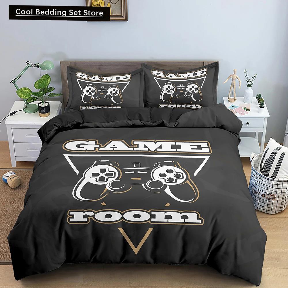 

Детский комплект постельного белья для мальчиков и подростков, игровой комплект, пододеяльник для геймпада, чехол для геймпада, 3D-принт, постельное белье Queen King, полиэстеровый чехол для одеяла EU single(135x200cm)