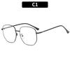 Women's Glasses Men's Fashion Large Frame Metal Glasses
