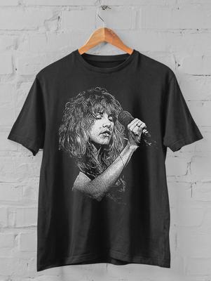 Retro Stevie Nicks Concert Tshirt Unisex Plus Size Pure Cotton Allseason Streetwear Shirt  Harajuku Graphic T Shirts