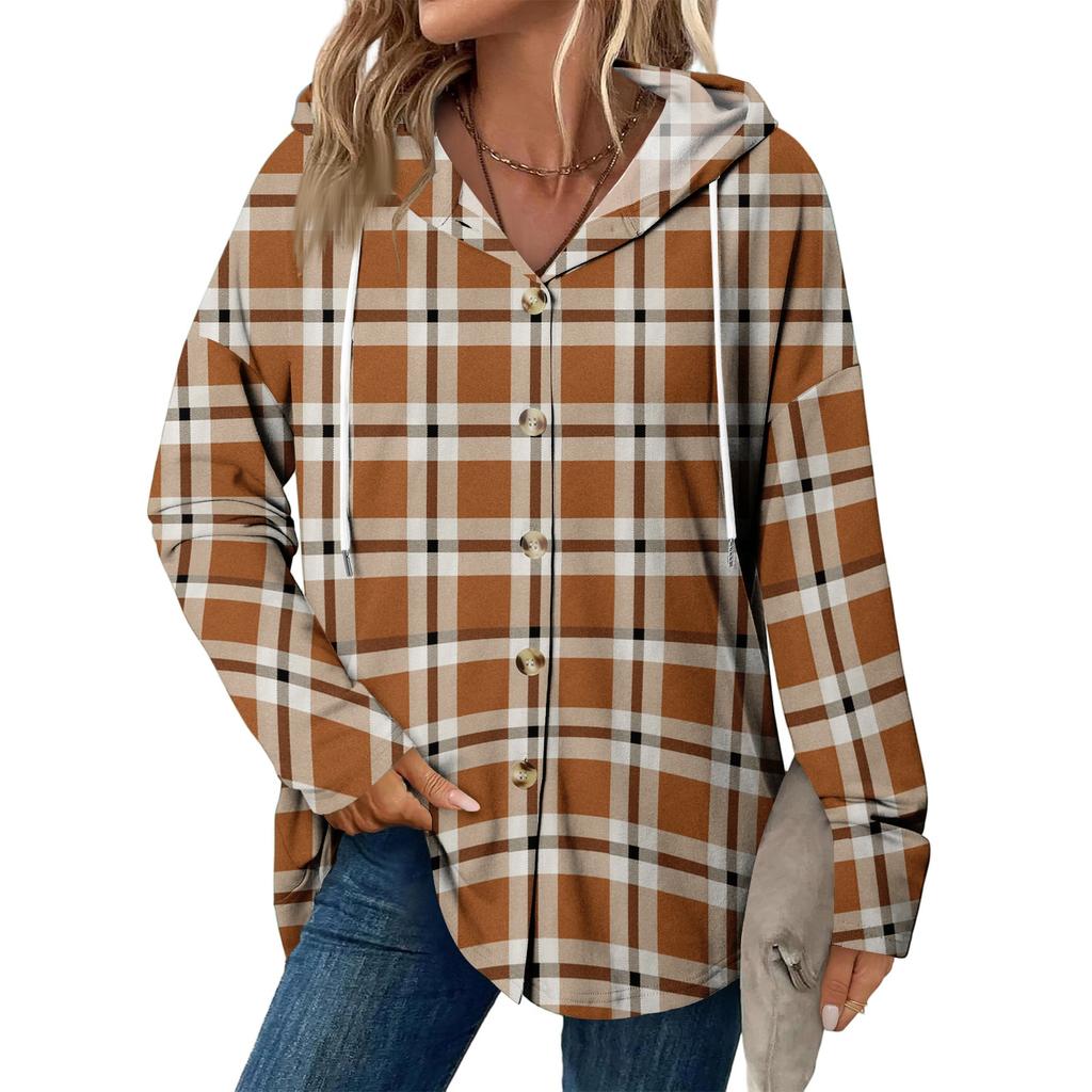 Dámský módní ležérní raglánový kabát se stahovací šňůrkou a dlouhým rukávem, vintage kabát s kapucí na knoflíky