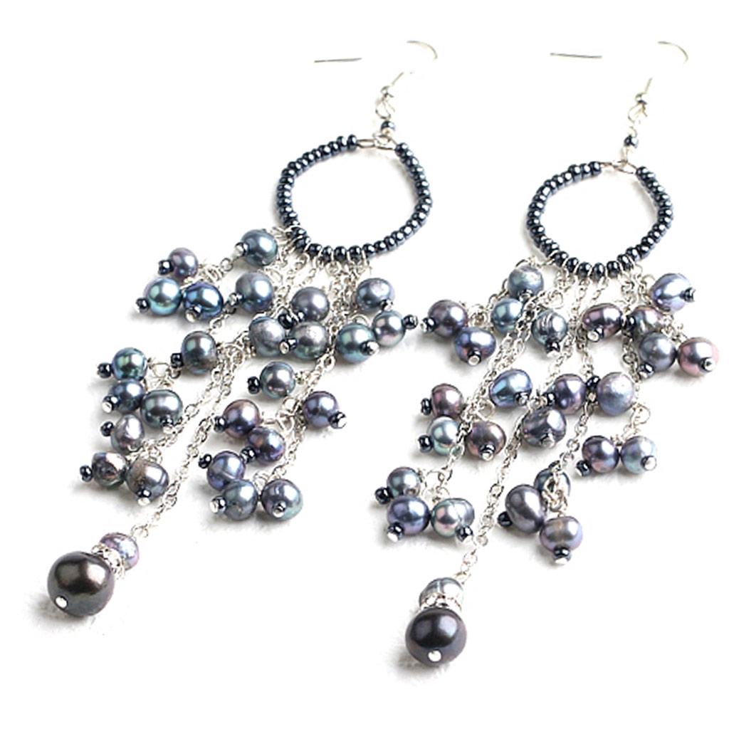 Les Trésors De Lily [J6184] - Boucles créateur 'Mineralia' gris