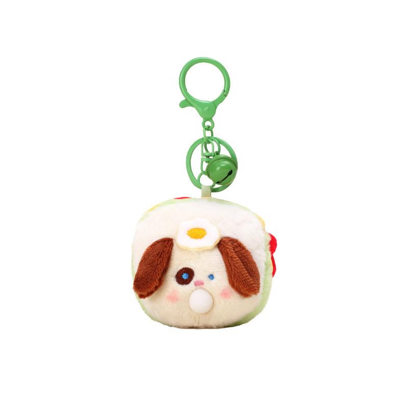 Dog Plush Sandwich Keychain Cartoon Animal Doll Backpack Pendant Gift Festival