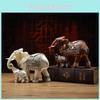 Resin Elephant Statue With Imitation Wood Finish For Office Decor And Gifts