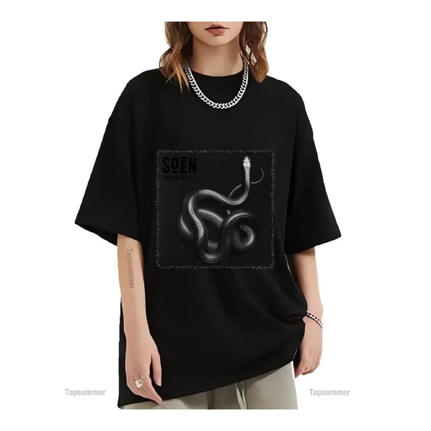 

IMPERIAL Album T Shirt Soen Tour T-Shirt Men S Punk Streetwear Short Sleeve Tee Shirt Women S Black Tops S чёрный