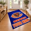 Chicago Bears Custom Name Personalized Rug Non‑Slip Doormat Floor Carpet Housewarming Birthday Gift for Family Friends
