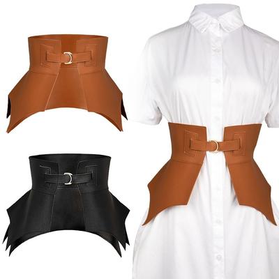 Kabát Klasické Vintage Strečové Cummerbundy Punkové Široké Pásy Elastický Korzetový Pásek Kožený Pas