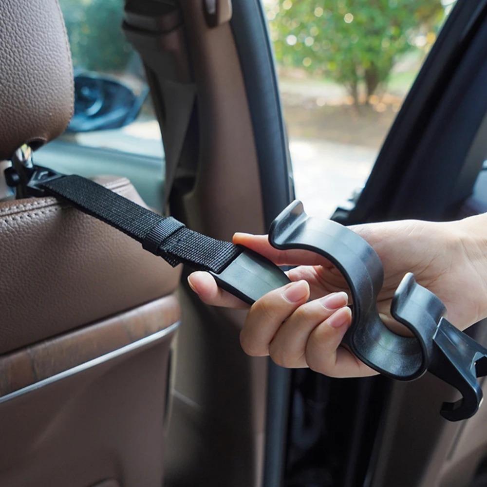 2pcs Car Back Seat Umbrella Hook Storage Organizer Multi-function Rear Seat Headrest Hanging Hook Umbrella Holder Seat Storage