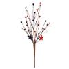 Patriotic Artificial Berry Stem Pick Red White Blue Berries Pick for 4th of July Pentagram Faux Branch for Home Office