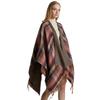 Scottish Classic Plaid Tassel Thick Warm Split Shawl Cape