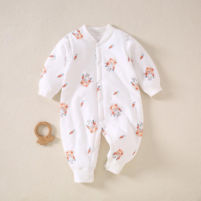 Newborn A-Class Baby Cotton Layered Jumpsuit for Spring & Autumn 90 cm