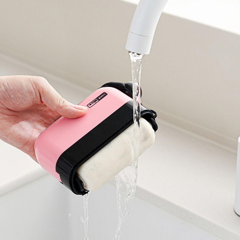Reusable 2 in 1 Lint Roller Washable Strong Adhesive Pet Hair Remover Dust-proof Cover with Hair Container Hair Sticking Tool