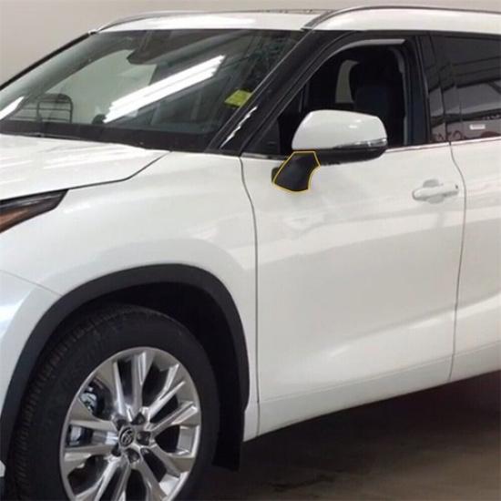 1Pair Side Rearview Mirror Triangle Base Cover For Toyota Highlander 2020-2022