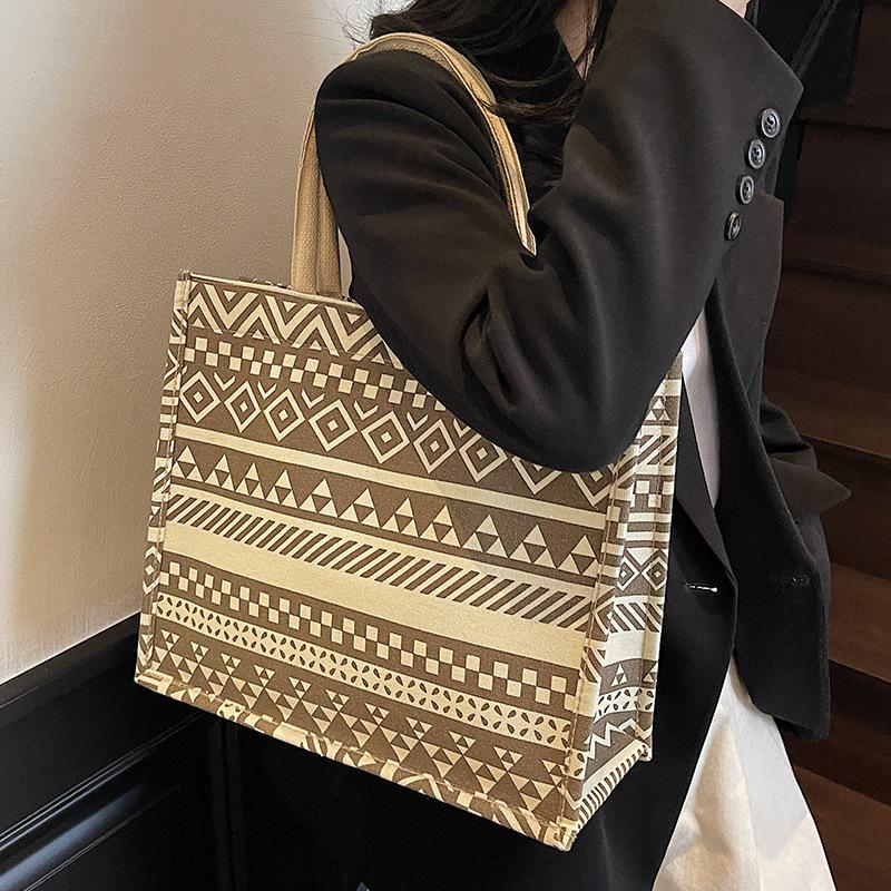 

Canvas bag 2025 new large-capacity bag women s bag portable satchel women s shoulder bag