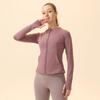 Women's Quick-Dry Zipper Sports Jacket & Yoga Top Set - Sun Protection, Long Sleeve, Tight Fit for Running & Gym