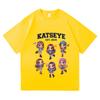 Korean Girls Band KATSEYE Print T-shirt Cotton Short Sleeve Loose Female Tshirts Unisex Streetwear Casual Women Men T Shirt Tees