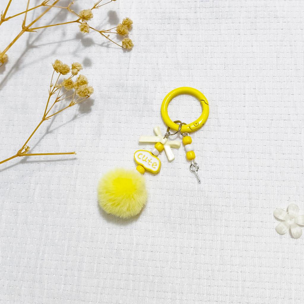 Keychain Phone Charm With Colorful Ball Decoration For Girls And Teens