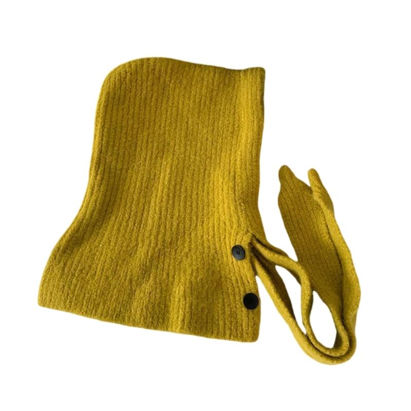 

Wool Blend Balaclava Neck Warmer Scarf Hat For Cold Weather Winter Warmth Unisex Design For Outdoor Sport Activity зелёный