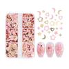 Pink Nail Glitter Sequins Decals Moon Star Heart Paillettes Resin Mold Filler Flower Petals Paillettes Decorations