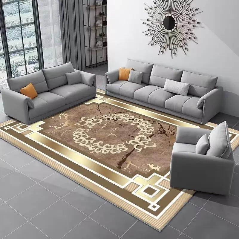 Luxury Carpets for Living Room Marble Decoration Home Rugs Hall Sofa Side Soft Floor Mat Room Decor Doorway Hallway Large Carpet