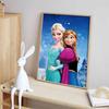 Disney Pittura con Diamanti Elsa e Anna Tema Amore Fraterno Illustrazione Carina Fai da Te Mosaico di Strass Kit Punto Croce Ricamo Regalo Decorazione Casa