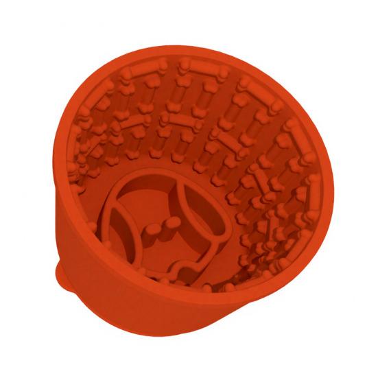 Köpek Yavaş Mama Kabı Yalama Kasesi Sağlıklı ve Sakin Beslenmeyi Teşvik Eder Dokuya Sahip Silikon Köpek Kasesi Emişli Tüm Köpek Boyutları İçin Bakım ve Mama Zamanı