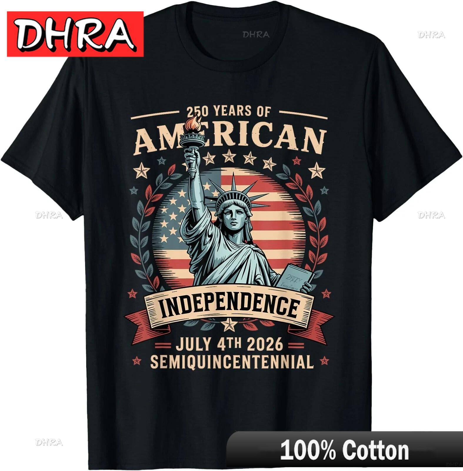 

America 250th Anniversary 250 Years America TShirt Graphic Tshirts Punk Vintage Retro Shirts Tops for Vocation TShirt Unisex 4XL