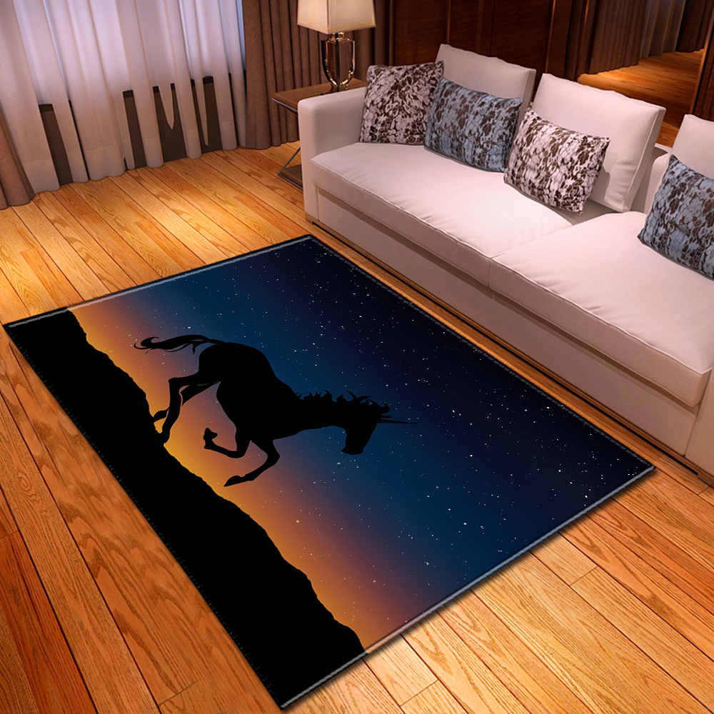 Cartoon Pink Unicorn Carpet Home Decor Area Rugs Soft Girls Bedroom Rugs Baby Play Crawling Mat Living Room Carpet