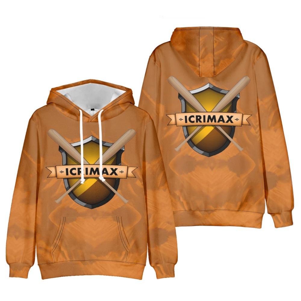 

Новая мода Icrimax Print Одежда уличная мужская толстовка с капюшоном с длинным рукавом пуловер топы XXS оранжевый