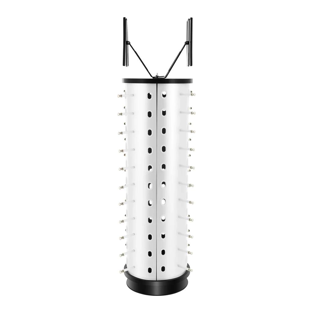 44 Pairs Glass Rotating Sunglass Display Rack Freestanding W/ Mirror Eyeglasses Stand, Commercial Eyewear Organizer for Store