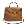 Cross-border explosion Andiamo leather handbag 2025 new old money style high-end women's cowhide tote bag