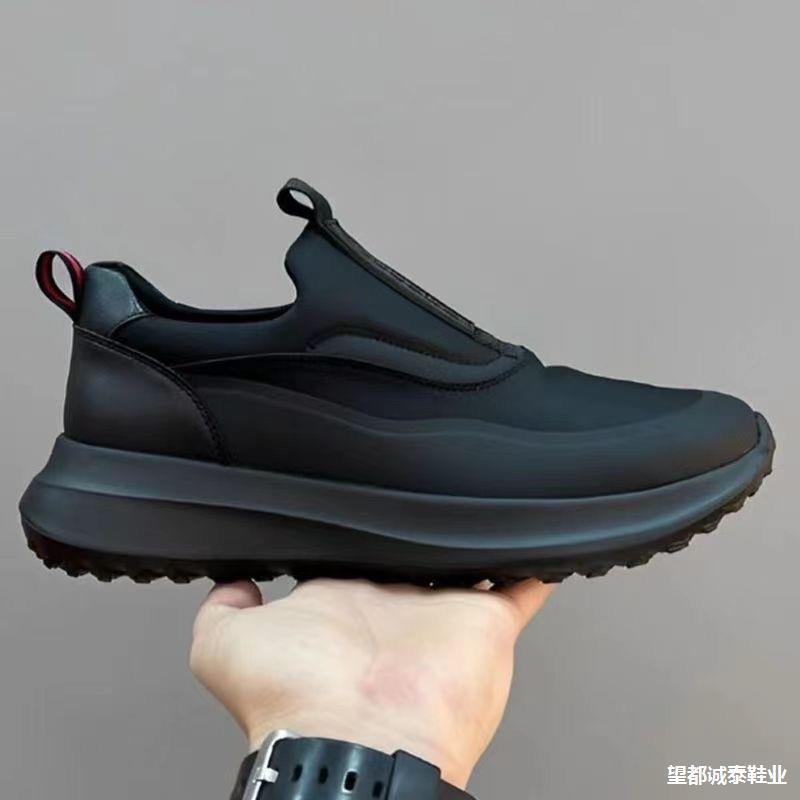 Men's Shoes Black Men's Sports Shoes Breathable Soft Sole Fashion Thick Sole Wear-resistant Casual Shoes Trendy Men's Shoes
