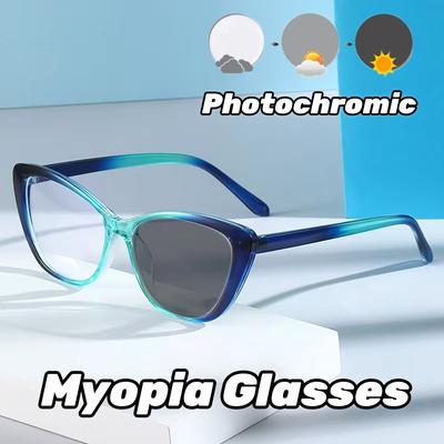 Europäische und amerikanische Katzenaugenfassung Farbwechsel Myopiebrille Blaulichtfilter Schmetterlingsfassung Photochrome Myopiebrille