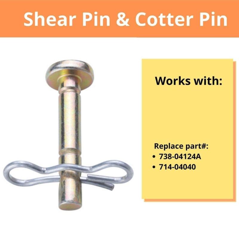 Pack Of 20 Snowblower Parts Including Shear Pin and Cotter Pin for Efficient Snow Removal