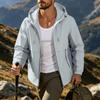 Men's Hooded Windbreaker Jacket Lightweight Windproof Versatile Outerwear for Spring and Fall