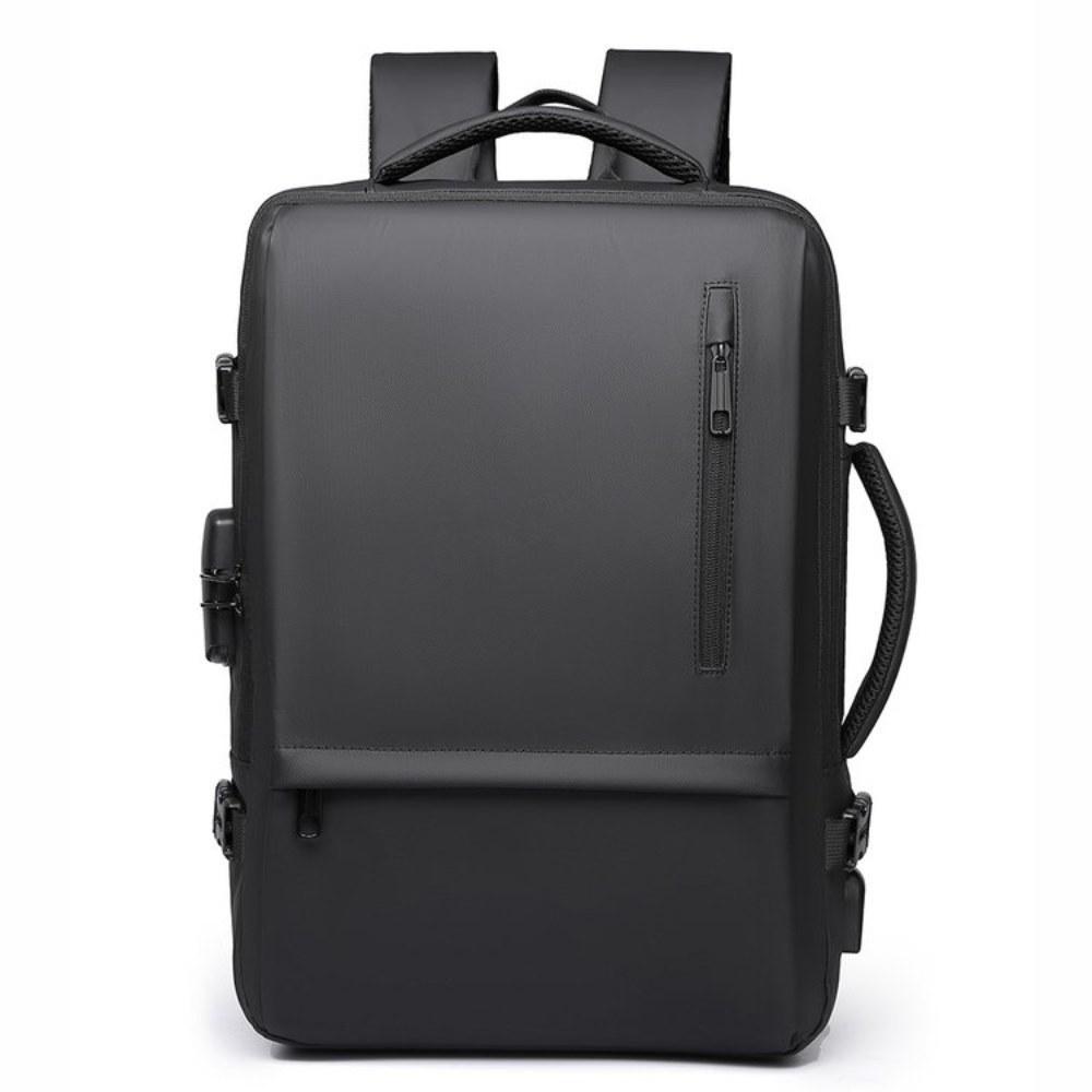 Unisex Large Capacity Oxford Backpack with Top Handle and Adjustable Straps for Commute and Travel