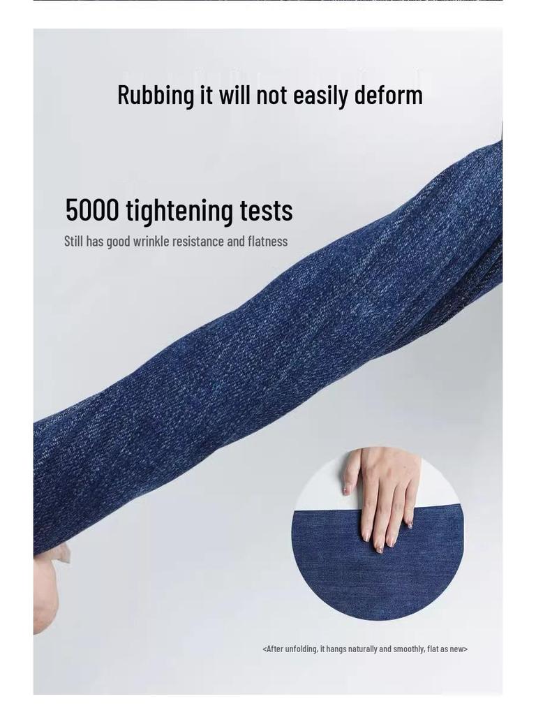 Women's High Waist Retro Blue Wide-Leg Jeans - 2025 Spring Collection