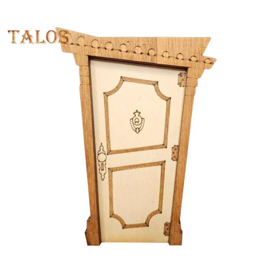 

Мини деревянная дверь, дверь в виде сказочного домика, дверь в стиле ретро с микроландшафтным декором для поделок своими руками, миниатюрные книжные полки для сада C