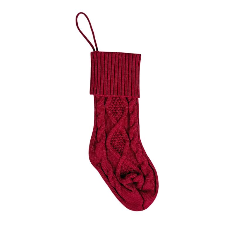 Large 46Cm Knitted Wool Home Wall Decoration Candy Bag Gift Bag Socks Hanging Christmas Socks