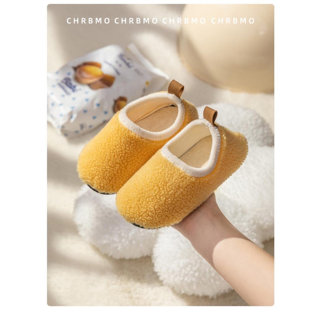 Kinder Baumwollpantoffeln Baby Junge Niedlich Indoor Zuhause Boden Socken Schuhe Anti-Rutsch Weiche Sohle Plüsch Mädchen Baumwollschuhe