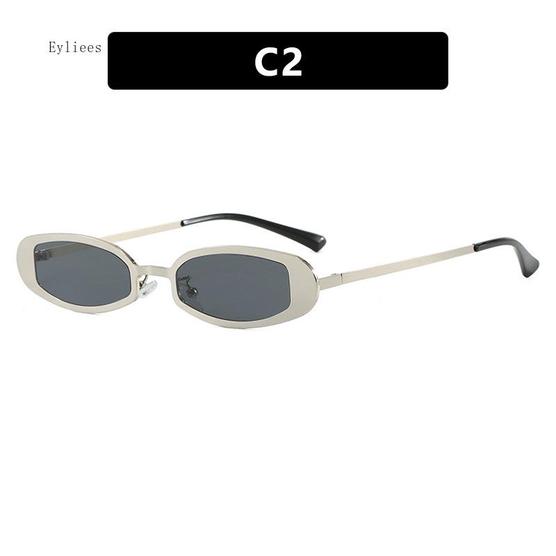 New Neutral Retro Sunscreen Sunglasses Fashion Small Frame Cat Eye Metal Travel Sunglasses UV400 Designer Gafas De Sol