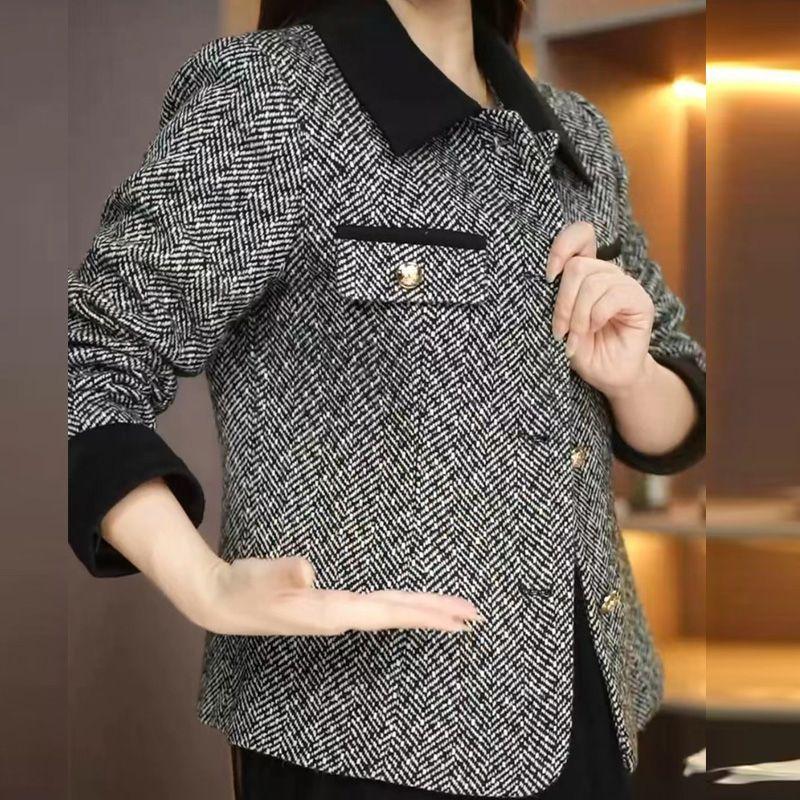 Jugendlicher Frühling Herbst Damen Blazer Modische Schlankmachende Bürojacke Eleganter Kleiner Mantel