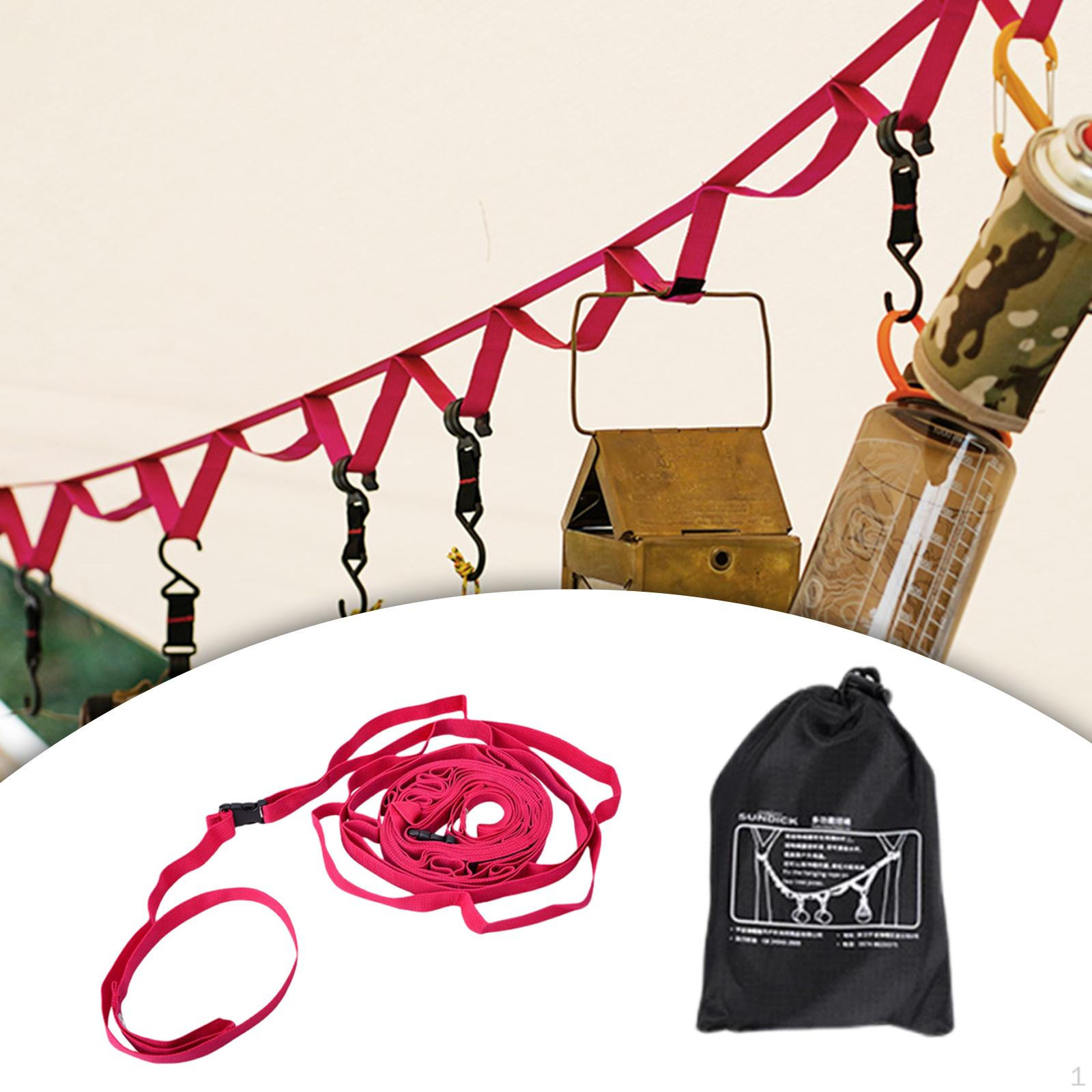 

1PC Camping Tent Rope Lanyard Windproof Clothesline Multifunction Accessories Lamp червоний